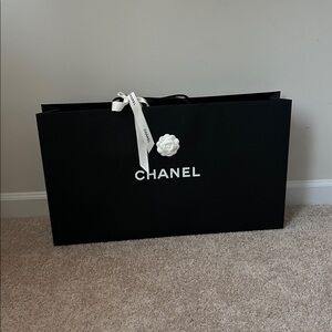 Chanel wide big shopping bag